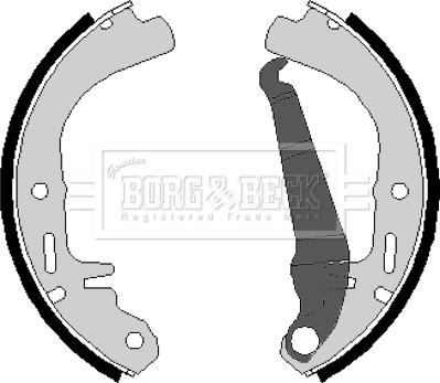 Borg & Beck BBS6076 - Комплект тормозных колодок, барабанные autosila-amz.com