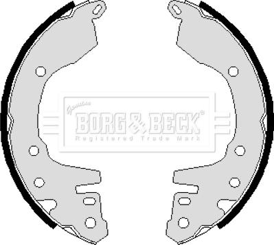 Borg & Beck BBS6072 - Комплект тормозных колодок, барабанные autosila-amz.com