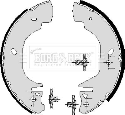 Borg & Beck BBS6194 - Комплект тормозных колодок, барабанные autosila-amz.com