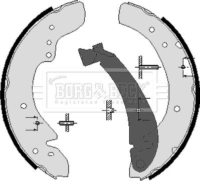 Borg & Beck BBS6195 - Комплект тормозных колодок, барабанные autosila-amz.com