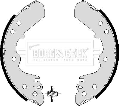 Borg & Beck BBS6196 - Комплект тормозных колодок, барабанные autosila-amz.com