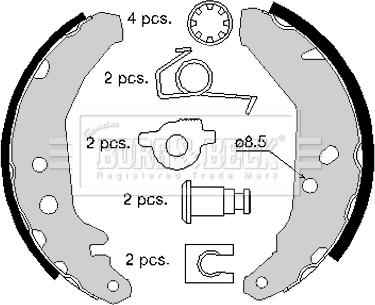 Borg & Beck BBS6149 - Комплект тормозных колодок, барабанные autosila-amz.com