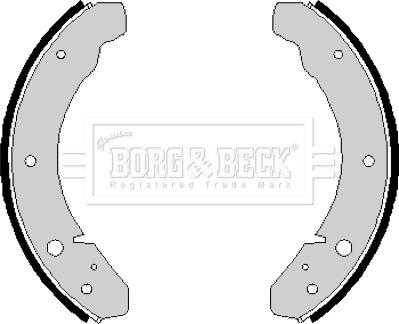 Borg & Beck BBS6141 - Комплект тормозных колодок, барабанные autosila-amz.com