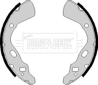 Borg & Beck BBS6148 - Комплект тормозных колодок, барабанные autosila-amz.com