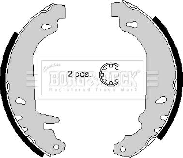 Borg & Beck BBS6147 - Комплект тормозных колодок, барабанные autosila-amz.com