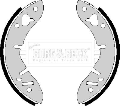 Borg & Beck BBS6155 - Комплект тормозных колодок, барабанные autosila-amz.com