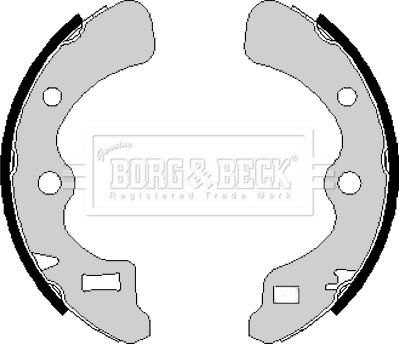 Borg & Beck BBS6169 - Комплект тормозных колодок, барабанные autosila-amz.com