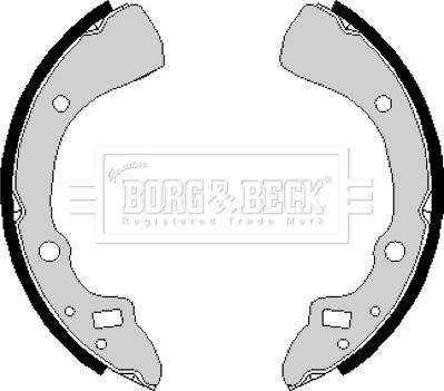 Borg & Beck BBS6166 - Комплект тормозных колодок, барабанные autosila-amz.com