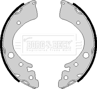 Borg & Beck BBS6160 - Комплект тормозных колодок, барабанные autosila-amz.com