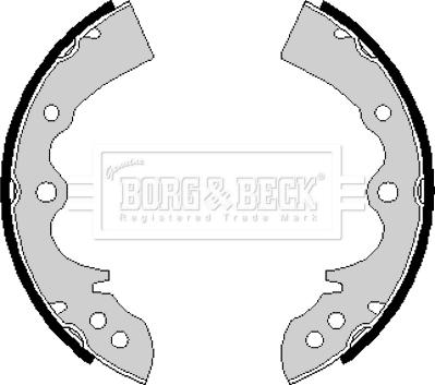 Borg & Beck BBS6161 - Комплект тормозных колодок, барабанные autosila-amz.com