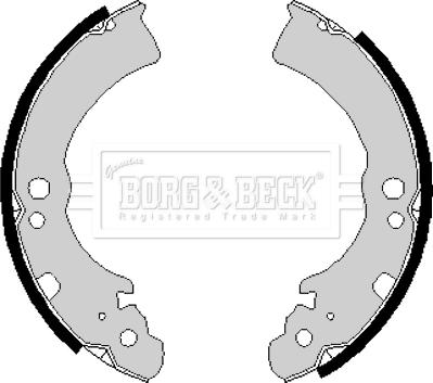 Borg & Beck BBS6168 - Комплект тормозных колодок, барабанные autosila-amz.com