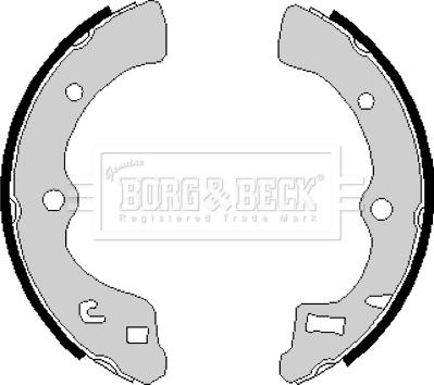 Borg & Beck BBS6167 - Комплект тормозных колодок, барабанные autosila-amz.com