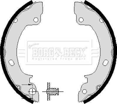 Borg & Beck BBS6100 - Комплект тормозных колодок, барабанные autosila-amz.com