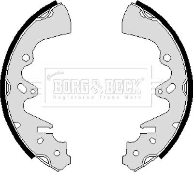 Borg & Beck BBS6108 - Комплект тормозных колодок, барабанные autosila-amz.com