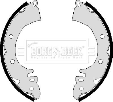 Borg & Beck BBS6114 - Комплект тормозных колодок, барабанные autosila-amz.com