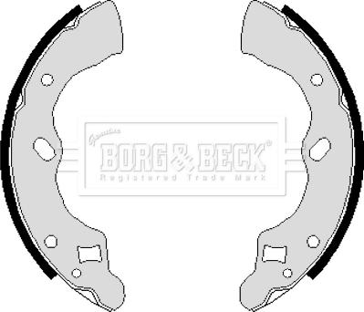 Borg & Beck BBS6118 - Комплект тормозных колодок, барабанные autosila-amz.com