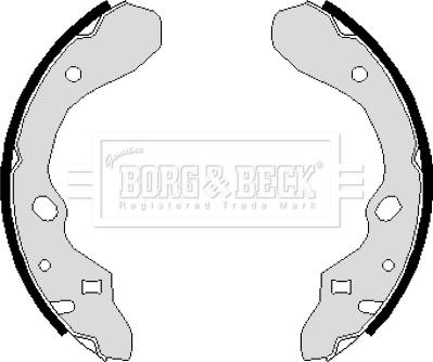 Borg & Beck BBS6112 - Комплект тормозных колодок, барабанные autosila-amz.com