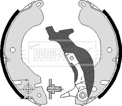 Borg & Beck BBS6117 - Комплект тормозных колодок, барабанные autosila-amz.com