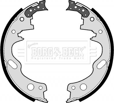 Borg & Beck BBS6186 - Комплект тормозных колодок, барабанные autosila-amz.com