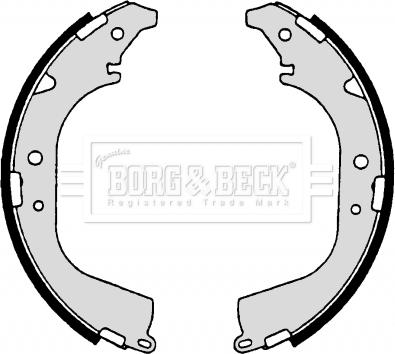 Borg & Beck BBS6182 - Комплект тормозных колодок, барабанные autosila-amz.com