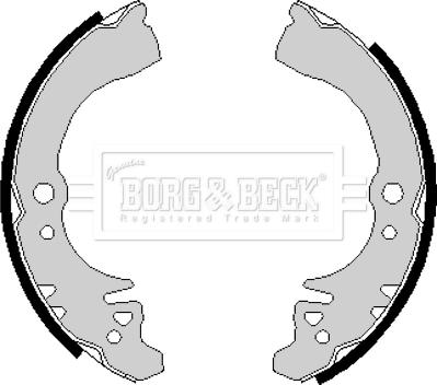 Borg & Beck BBS6139 - Комплект тормозных колодок, барабанные autosila-amz.com