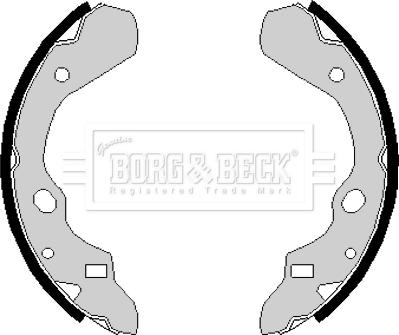 Borg & Beck BBS6130 - Комплект тормозных колодок, барабанные autosila-amz.com