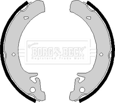 Borg & Beck BBS6133 - Комплект тормозных колодок, барабанные autosila-amz.com