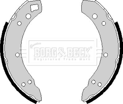 Borg & Beck BBS6137 - Комплект тормозных колодок, барабанные autosila-amz.com