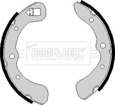 Borg & Beck BBS6129 - Комплект тормозных колодок, барабанные autosila-amz.com