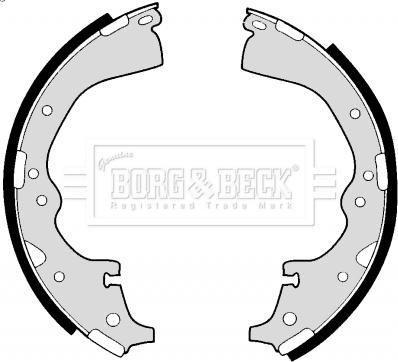 Borg & Beck BBS6176 - Комплект тормозных колодок, барабанные autosila-amz.com