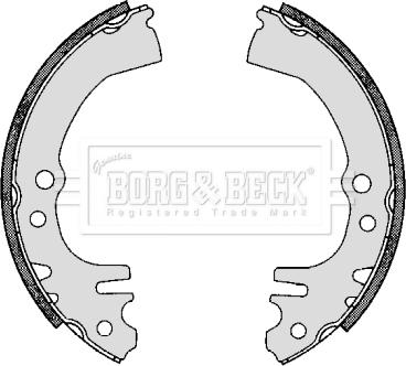 Borg & Beck BBS6300 - Комплект тормозных колодок, барабанные autosila-amz.com