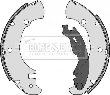 Borg & Beck BBS6302 - Комплект тормозных колодок, барабанные autosila-amz.com