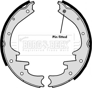 Borg & Beck BBS6318 - Комплект тормозных колодок, барабанные autosila-amz.com