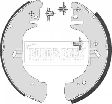 Borg & Beck BBS6325 - Комплект тормозных колодок, барабанные autosila-amz.com