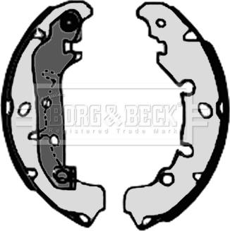 Borg & Beck BBS6320 - Комплект тормозных колодок, барабанные autosila-amz.com