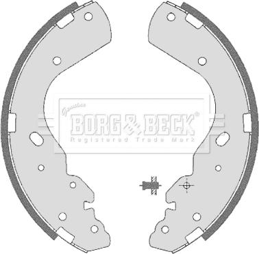 Borg & Beck BBS6323 - Комплект тормозных колодок, барабанные autosila-amz.com