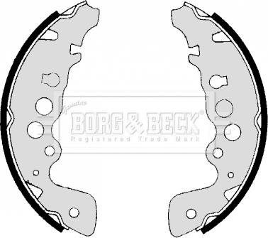 Borg & Beck BBS6290 - Комплект тормозных колодок, барабанные autosila-amz.com