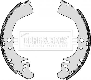 Borg & Beck BBS6298 - Комплект тормозных колодок, барабанные autosila-amz.com