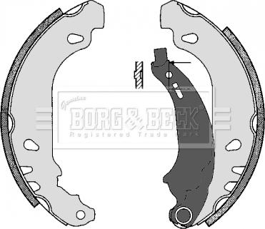 Borg & Beck BBS6243 - Комплект тормозных колодок, барабанные autosila-amz.com