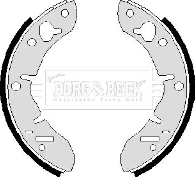 Borg & Beck BBS6247 - Комплект тормозных колодок, барабанные autosila-amz.com