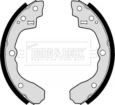 Borg & Beck BBS6259 - Комплект тормозных колодок, барабанные autosila-amz.com