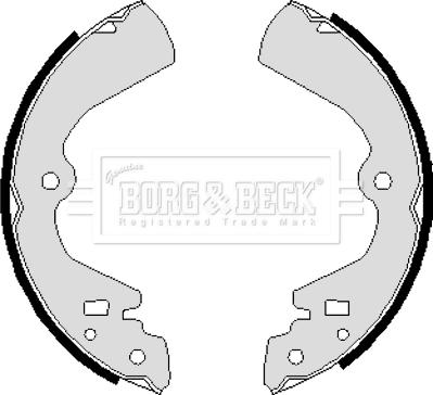 Borg & Beck BBS6250 - Комплект тормозных колодок, барабанные autosila-amz.com