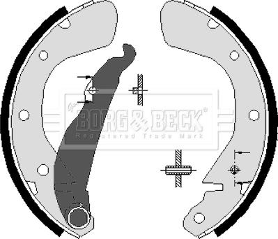 Borg & Beck BBS6252 - Комплект тормозных колодок, барабанные autosila-amz.com