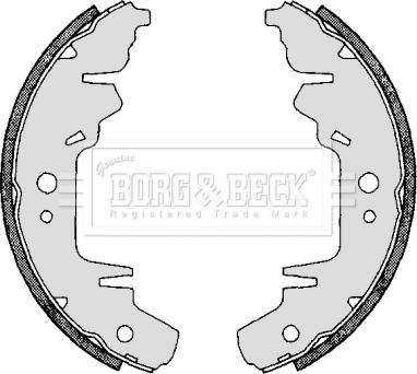 Borg & Beck BBS6263 - Комплект тормозных колодок, барабанные autosila-amz.com