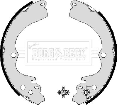 Borg & Beck BBS6204 - Комплект тормозных колодок, барабанные autosila-amz.com