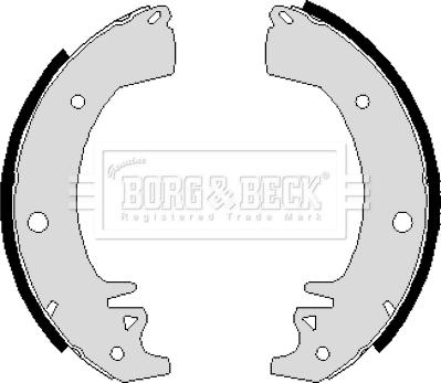 Borg & Beck BBS6208 - Комплект тормозных колодок, барабанные autosila-amz.com