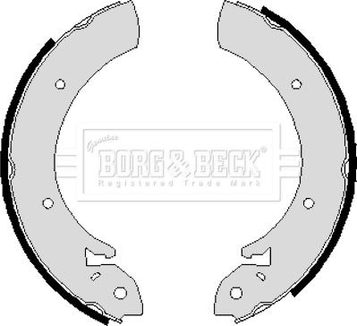 Borg & Beck BBS6214 - Комплект тормозных колодок, барабанные autosila-amz.com