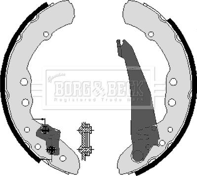 Borg & Beck BBS6212 - Комплект тормозных колодок, барабанные autosila-amz.com