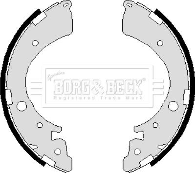Borg & Beck BBS6235 - Комплект тормозных колодок, барабанные autosila-amz.com