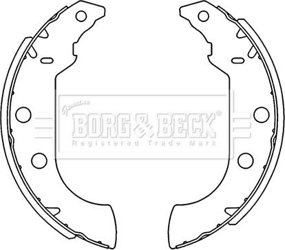 Borg & Beck BBS6231 - Комплект тормозных колодок, барабанные autosila-amz.com